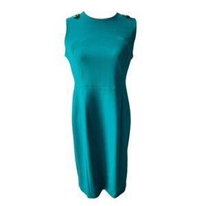 Calvin Klein Women’s Teal Green Midi Cocktail Dress Career size SMALL